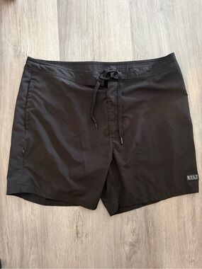 ❤️ Bylt Basics Black Swim Board Shorts with Adjustable Drawstring